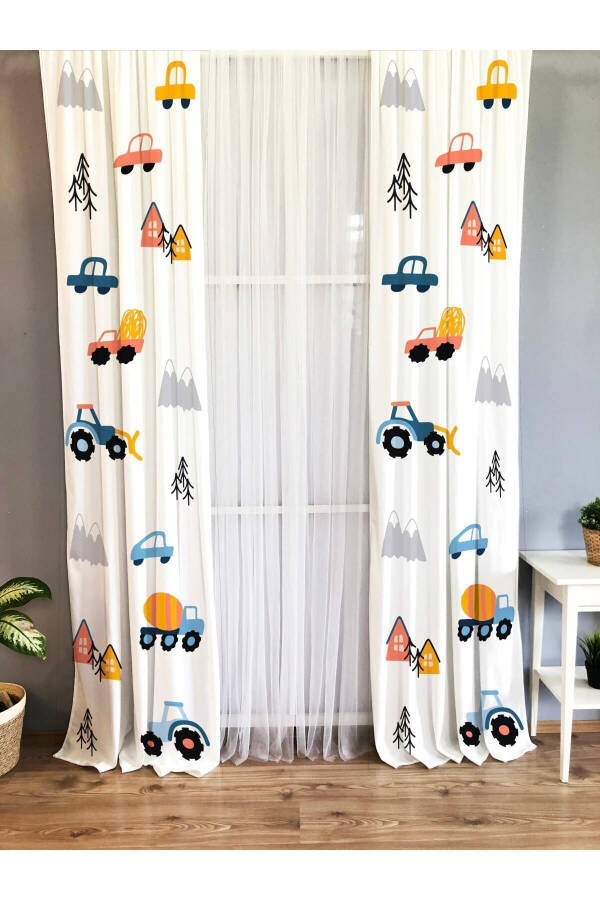 Printed Patterned Children and Baby Room Blackout Curtain - 1