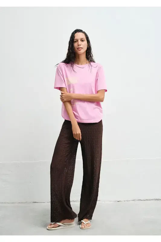 Printed Pink T-shirt Regular Fit / Normal Cut 16 - 1