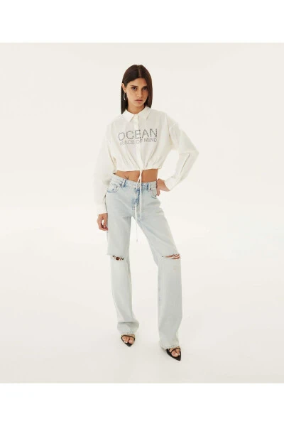 Printed poplin shirt - 8