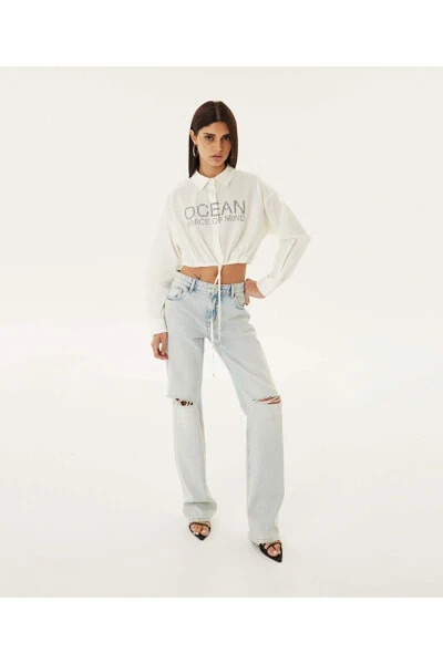 Printed poplin shirt - TWIST (1)