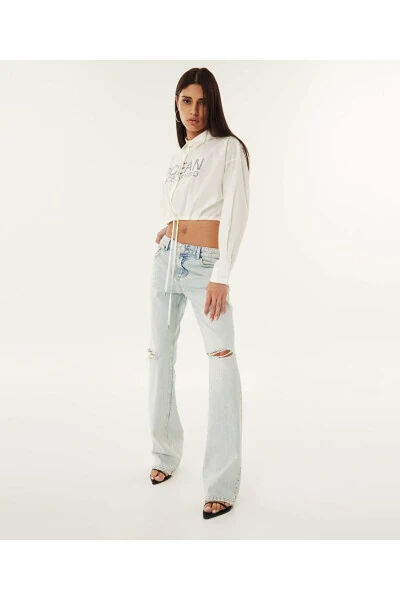 Printed poplin shirt - 5