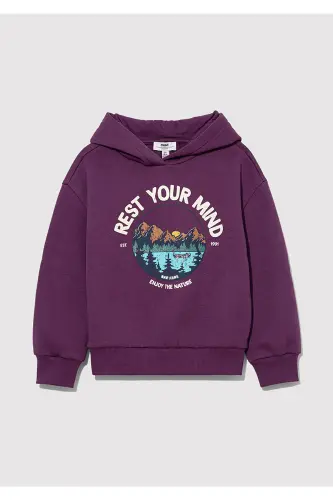 Printed Purple Sweatshirt 7s10060-70577 - MAVI (1)