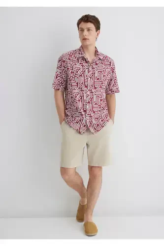 Printed Red Shirt Loose Fit - MAVI (1)