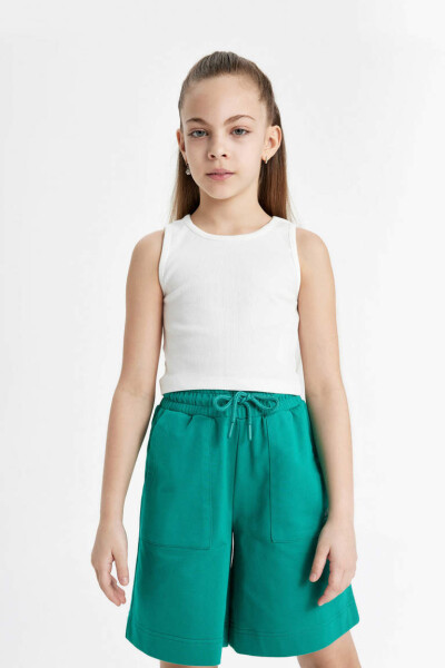 Printed Shorts for Girls Green - 1