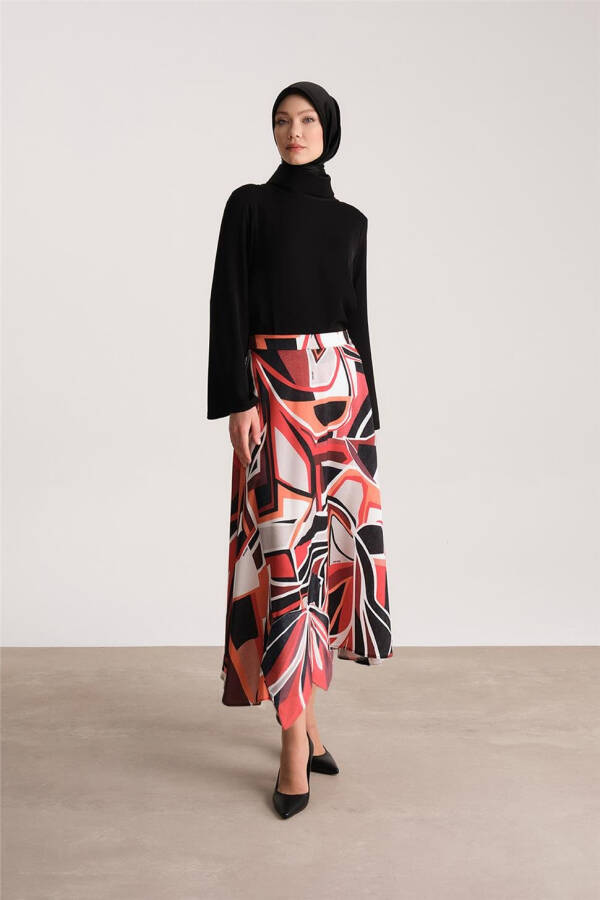 Printed skirt, black, 24Y1605 - 1