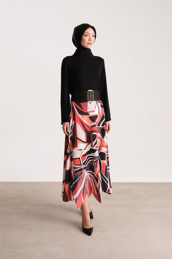 Printed skirt, black, 24Y1605 - 3