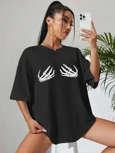 Printed T-shirt - Black - 3