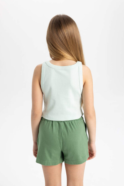 Printed Tank Top for Girls Mint - 6