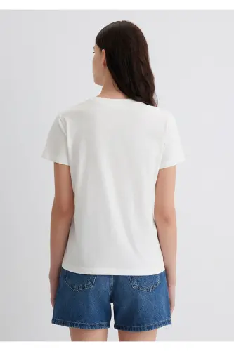 Printed White T-Shirt Regular Fit / Normal Cut 16 - 5