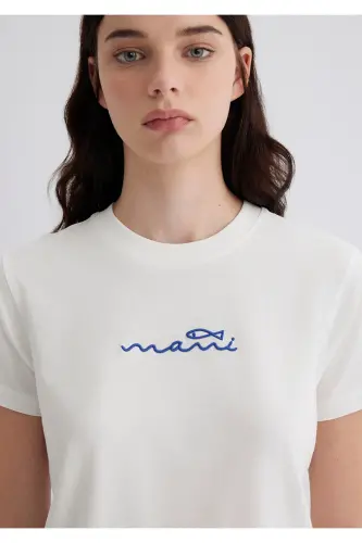 Printed White T-Shirt Regular Fit / Normal Cut 16 - 6