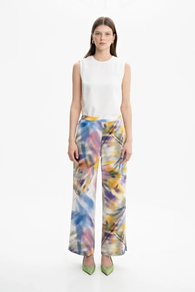 Printed Wide-Leg Pants - 1