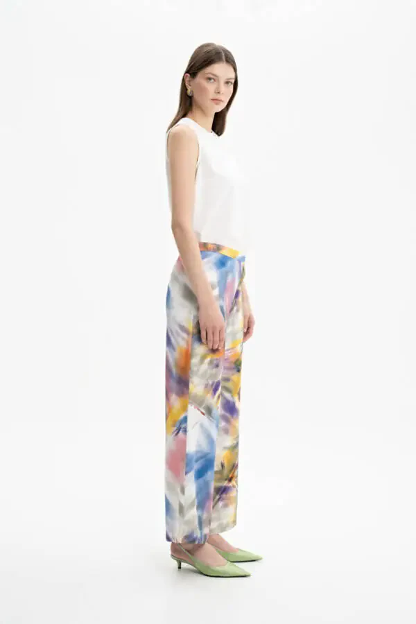 Printed Wide-Leg Pants - 2