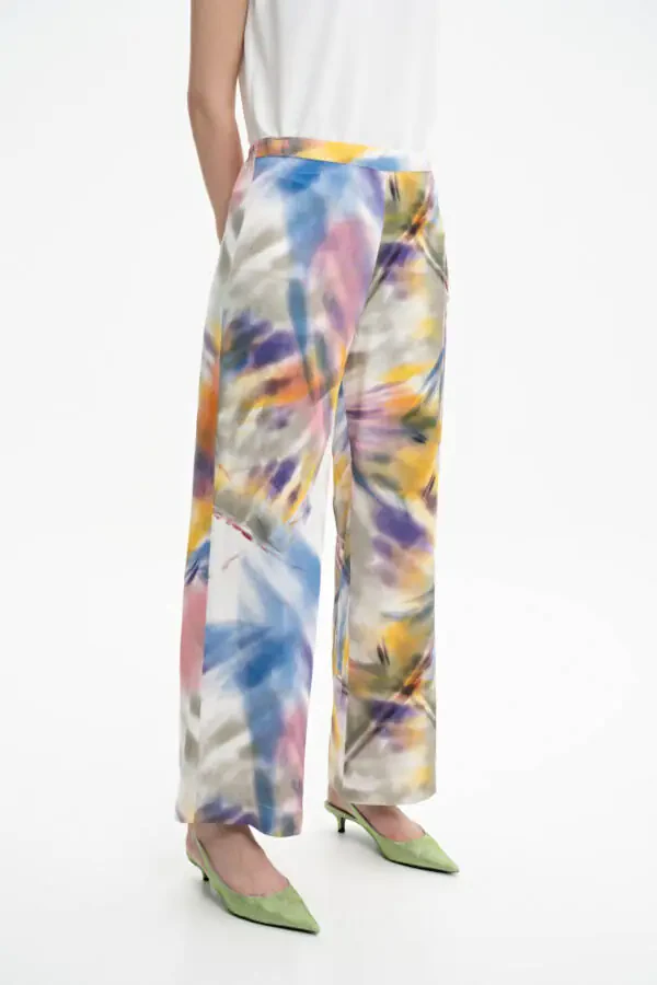Printed Wide-Leg Pants - 4