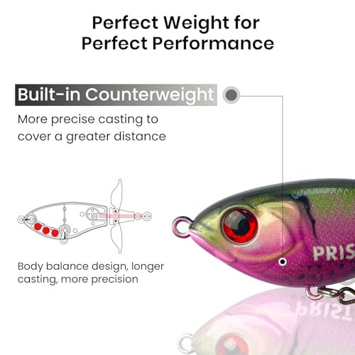 Pristis 3 pcs Topwater Fishing Lures with Propellers, Plopper Hard Baits with Floating Rotating Tail, Plopping Sputter Minnow Swimbait Set Kit for Saltwater Freshwater Bass Perch Pike Muskie - 3