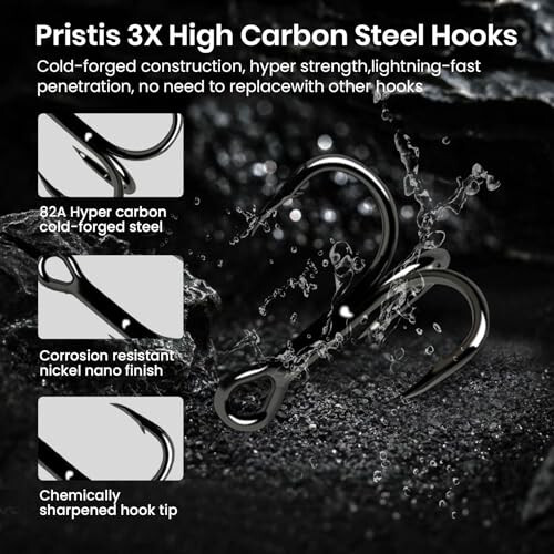 Pristis 3 pcs Topwater Fishing Lures with Propellers, Plopper Hard Baits with Floating Rotating Tail, Plopping Sputter Minnow Swimbait Set Kit for Saltwater Freshwater Bass Perch Pike Muskie - 6