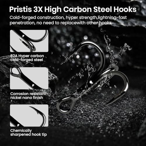 Pristis 3 pcs Topwater Fishing Lures with Propellers, Plopper Hard Baits with Floating Rotating Tail, Plopping Sputter Minnow Swimbait Set Kit for Saltwater Freshwater Bass Perch Pike Muskie - 6