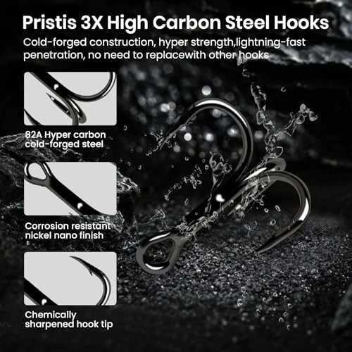 Pristis 3pcs Topwater Fishing Lures with propellers, ploppers with Floating Rotating Tail, Saltwater Freshwater top Water plopping Minnow swimbaits for bass Perch Pike, plopping Sputter baits - 6