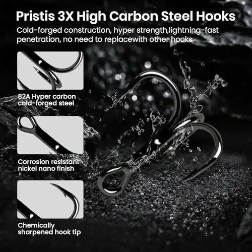 Pristis 3pcs Topwater Fishing Lures with propellers, ploppers with Floating Rotating Tail, Saltwater Freshwater top Water plopping Minnow swimbaits for bass Perch Pike, plopping Sputter baits - 6