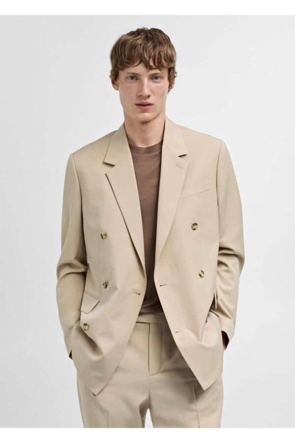 Приталенный двубортный блейзер - 2