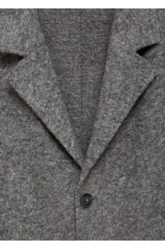 Приталенный пиджак-блейзер из шерсти в полоску - 3