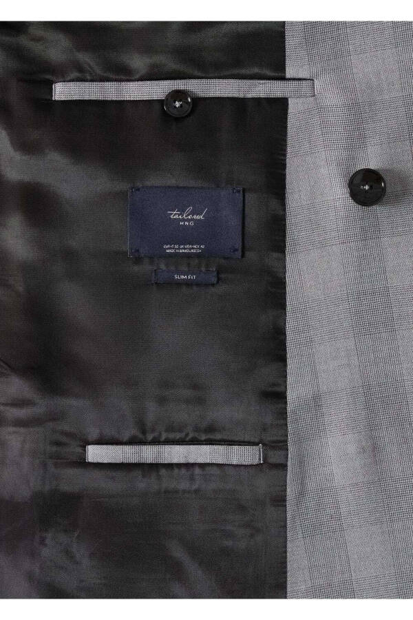 Приталенный пиджак в клетку - 7