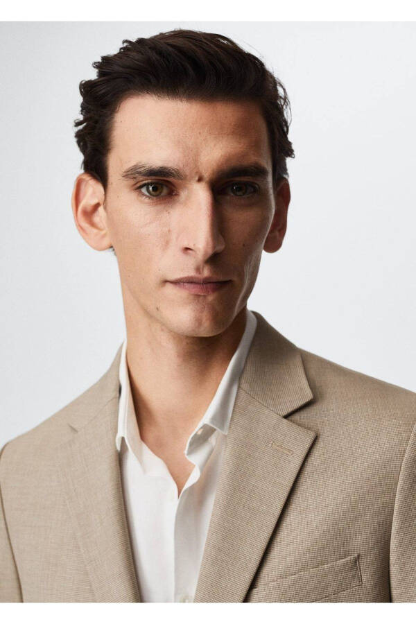 Приталенный шерстяной пиджак - 6