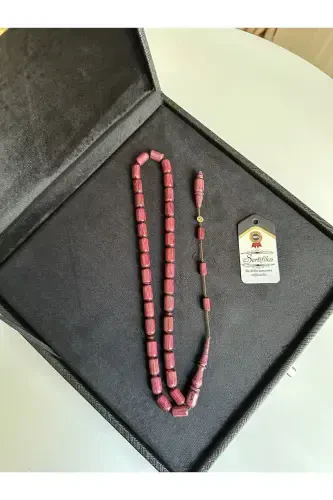 Privately Written, Privately Boxed, Morgül Tree Rosary Master Signed Men's Gift with Certificate Personalized with Name-figured burgundy - 5