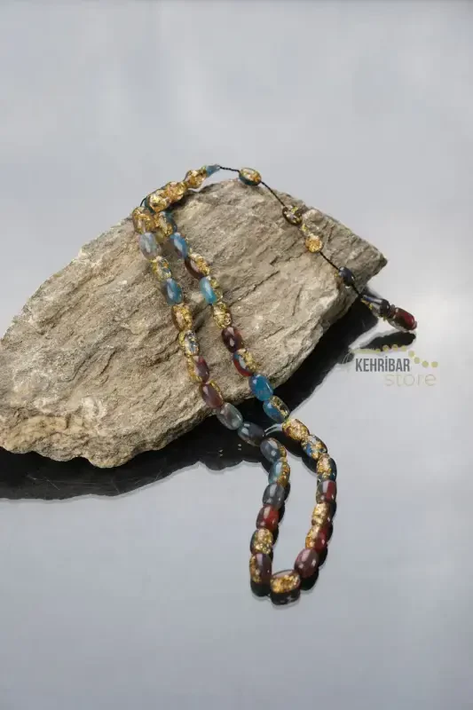 Privately Written, Special Boxed Gold Particle Rosary Men's Gift Certified Personalized Name-Multi Color - 5