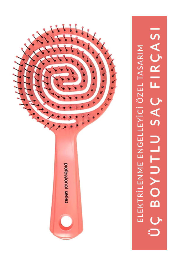 Pro 3D Hair Brush Comb (pink) - 1