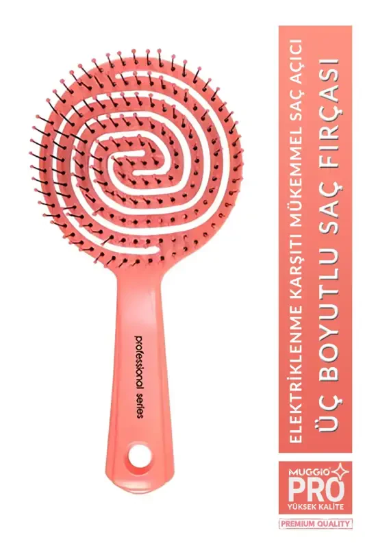 Pro 3D Hair Brush Comb (pink) - ORGANIFLEX