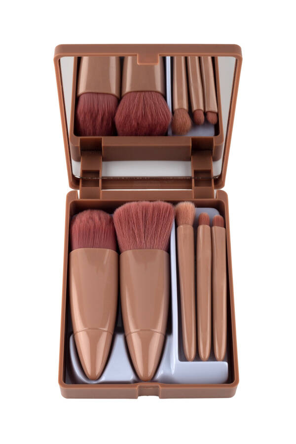 Pro 5 Piece Mirrored Makeup Brush Set - 3