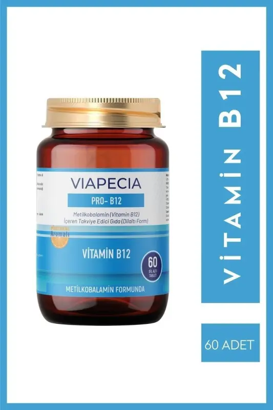 Pro-b12 Unutkanlik, Diqqat, Konsentratsiya, Miya Funktsiyalari B12 60 Donadan - VIAPECIA