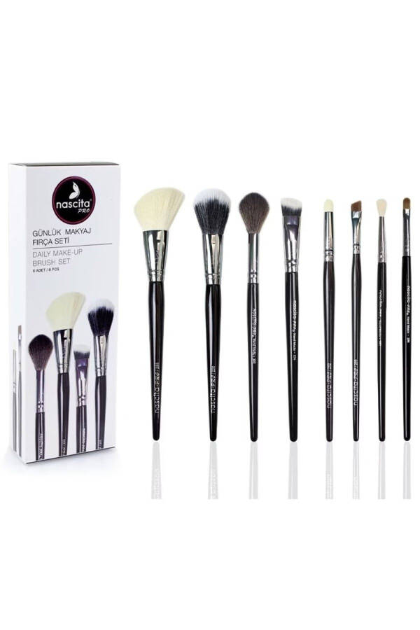 Pro Daily Makeup Brush Set of 8 - 1