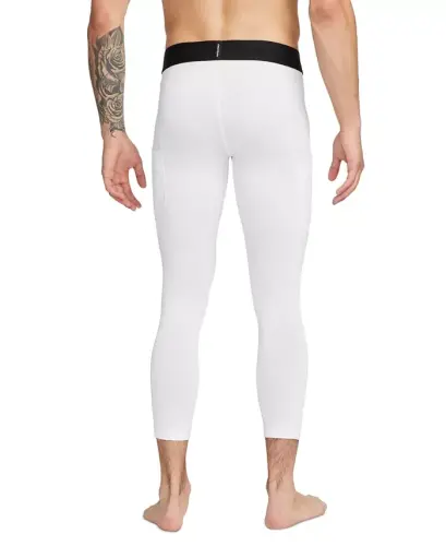 Pro Men's Dri-FIT 3/4-Length Fitness Tights - White/black - NIKE (1)