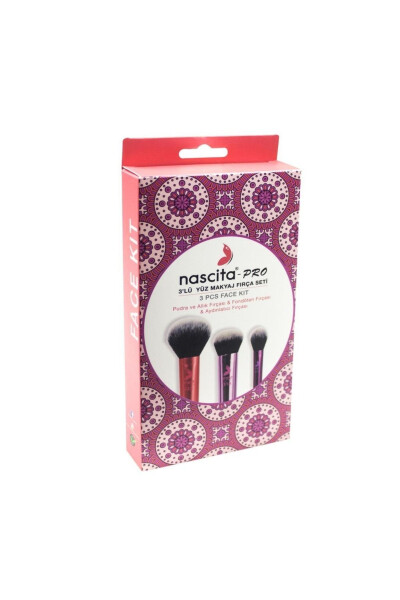 Pro Face Makeup Brush Set 3-piece - 68 - 2