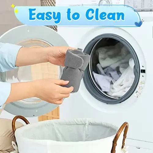 Pro Goleem Fleece Baby etiklari, issiq qulay chaqaloq terliklari, paypoq poyabzallari, kiyish oson, unisex chaqaloq sovg'alari, o'g'il va qizlar uchun yumshoq sirpanmaydigan sozlanishi yangi tug'ilgan etiklar - 7