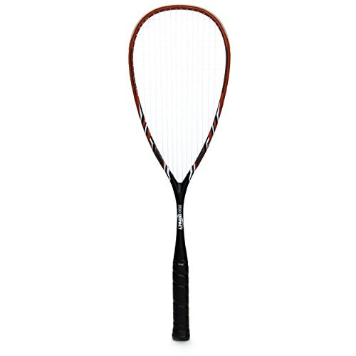 Pro Impact Graphite Carbon Fiber Squash Racket - Full Size lightweight - with Carry On Cover & Durable Strings - Made of Pure Graphite Designed to Improve Gameplay for All Skill Levels - 5