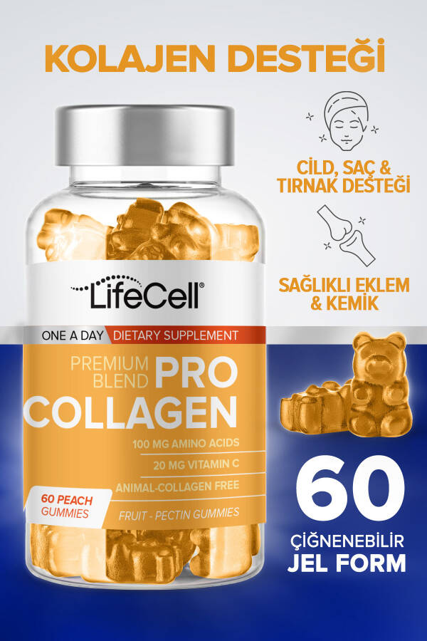 Pro Kolajen - 60 Adet Gummie Hidrolize Kolajen Ve Vitamin C İçeren Cilt Bakım Gıda Takviyesi - 11