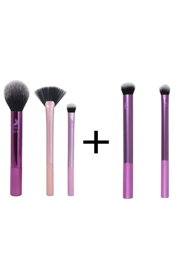 Pro Multipurpose Brush Set 3pcs - 67 + 2pcs Eye Brush Set - 72 - 4