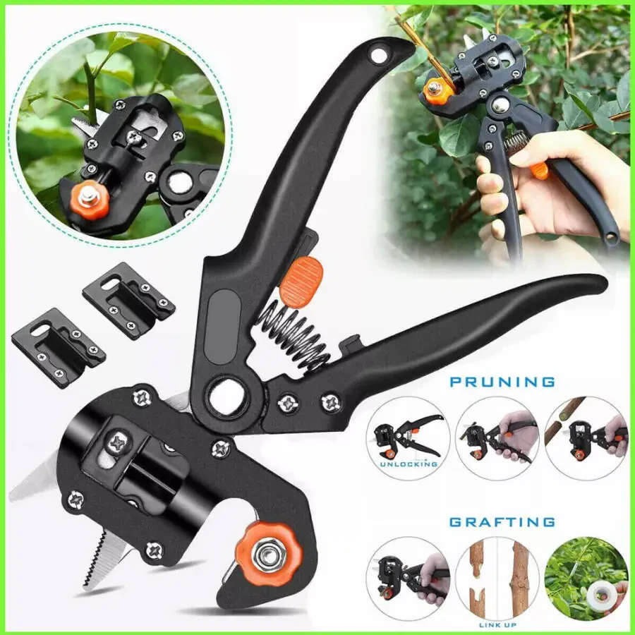 Pro Pruning Shears Garden Grafting Knife Tool Set Kit Fruit Tree Scissor Cutter - 2