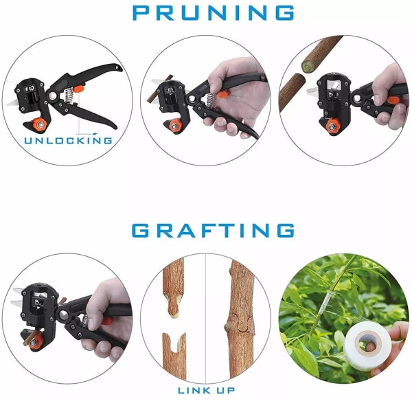 Pro Pruning Shears Garden Grafting Knife Tool Set Kit Fruit Tree Scissor Cutter - 7