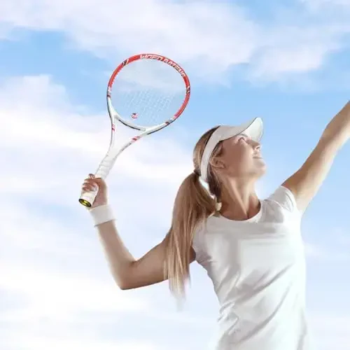 Pro Tennis Racket for Adults, 2 Player 27 inch Speed Tennis Racquet Acceptable for Beginner and Professional with 3 Tennis Balls, 2 Vibration Dampes, 2 Overgrips, Tennis Bag - 6