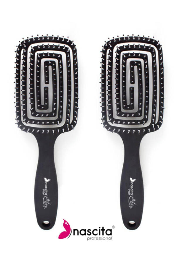 Pro Three Dimensional Hair Brush Pro 10 Nasfpro00010 X2 Pieces - 1