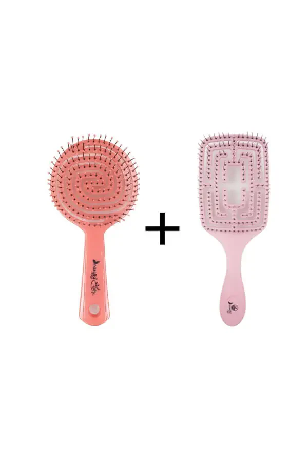 Pro Uch O'lchovli Oval Soch Cho'tkasi 02+ Pro Vegan Ochish/Tarash Cho'tkasi – 09 Pushti - 1