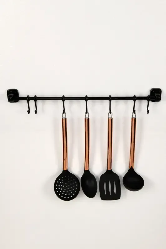 Прочная клейкая вешалка на 8 крючков, 45 см. - 6