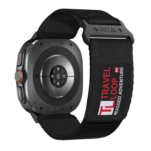 Прочный нейлоновый ремешок для Galaxy Watch Ultra Bands 47 мм (2025/2024) для мужчин и женщин, тканый тканевый браслет с одним щелчком без зазора, регулируемый спортивный ремешок для Samsung Galaxy Watch Ultra Band 47 мм для мужчин, XL 