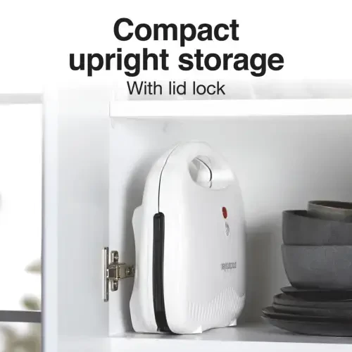 Proctor Silex Sandvich Tayyorlagich, Yopishmaydigan Sirt, Ixcham, Saqlash Oson, Oq, 25401 - 5