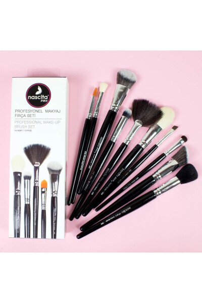 Professional 10 Piece Makeup Brush Set Code: 53 - 4