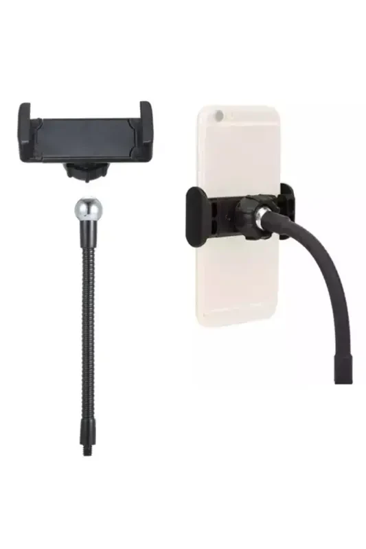 Professional Akrobat Ring Light Telefon Tutqich Klips 360 Daraja Aylanar Funktsiya-LED QISM QORA - EN SİGA