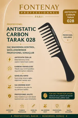 Professional Antistatik Karbon Tarak 028 - 1